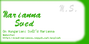 marianna sved business card